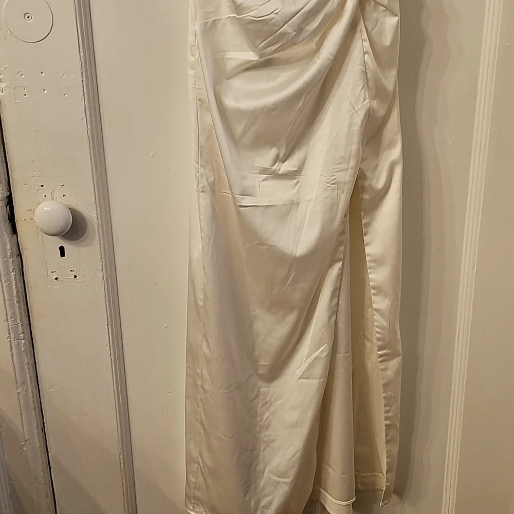 Abercrombie And Fitch Elegant Cream Satin Dress Xs E U C